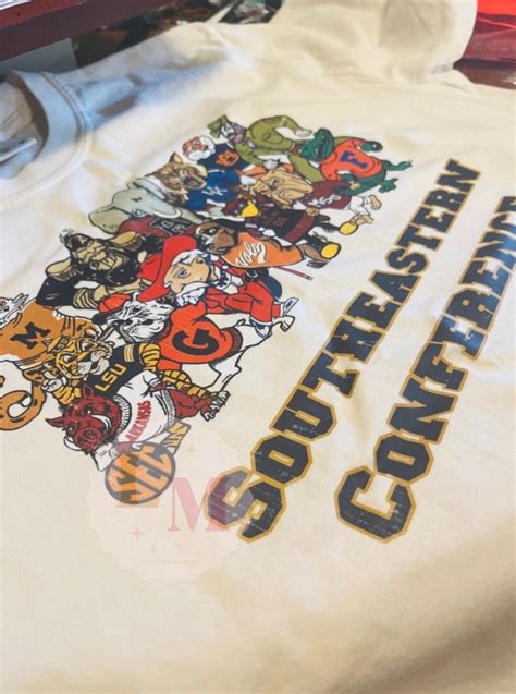 SEC Mascot College Football Graphic Tee, Sec Football Graphic Tee, SEC College Football ...