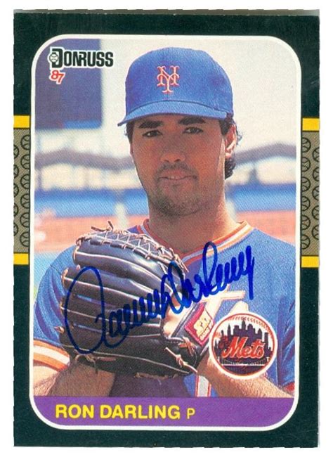 Ron Darling autographed baseball card (New York Mets) 1987 Donruss #192