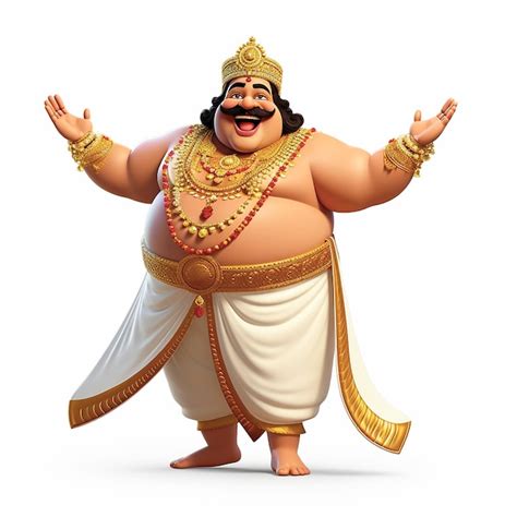 Onam Maveli character 3d render image | Premium AI-generated image