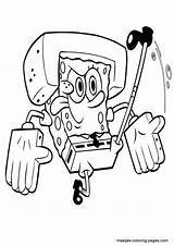Spongebob Squarepants Doing Karate Coloring Page Free Printable  sketch template