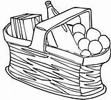 Picnic Food In The Basket Coloring Page  NetArt sketch template