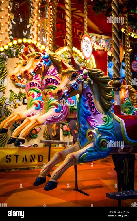 merry go round horse Stock Photo - Alamy