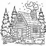 Cabin Coloring Pages  Free & Printable sketch template