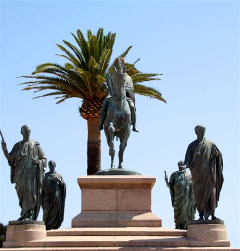 Equestrian statue of Napoleon I in Ajaccio/Corsica France