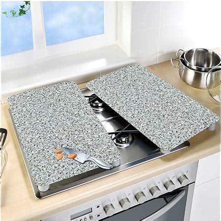 Set of 2 Universal Gas Electric Induction Hob Stove Covers Chopping Board Worktop Surface ...