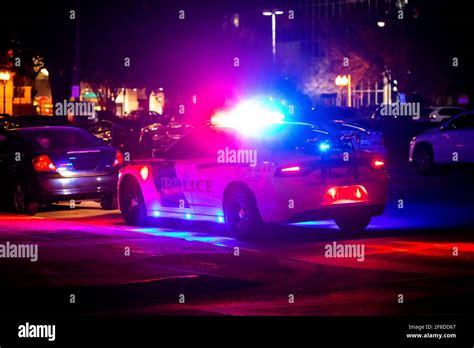 Police Car Lights Flashing