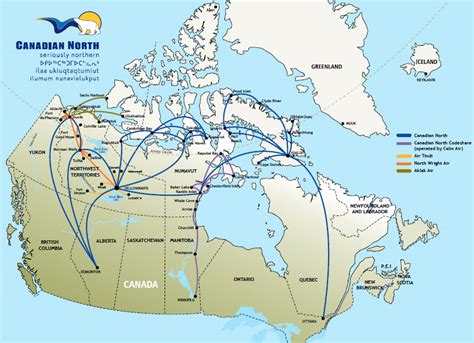 Canadian North route map