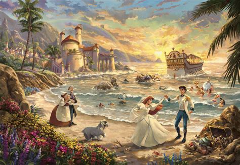 Little Mermaid Celebration of Love., by Thomas Kinkade Studios - Village Gallery