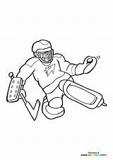 Ice hockey goalie  Coloring Pages For Kids sketch template