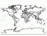 Printable World Map Coloring Page sketch template