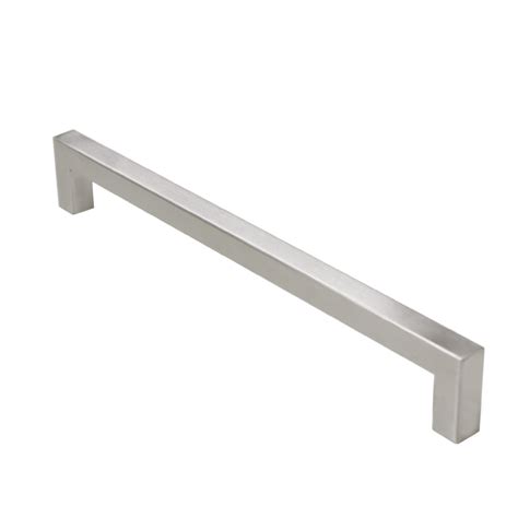 Stainless Steel Cabinet Pulls Square Bar Brushed Nickel Finish Door Ha ...