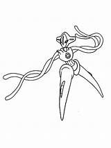 Deoxys Pokemon coloring Pages  Free Printable sketch template