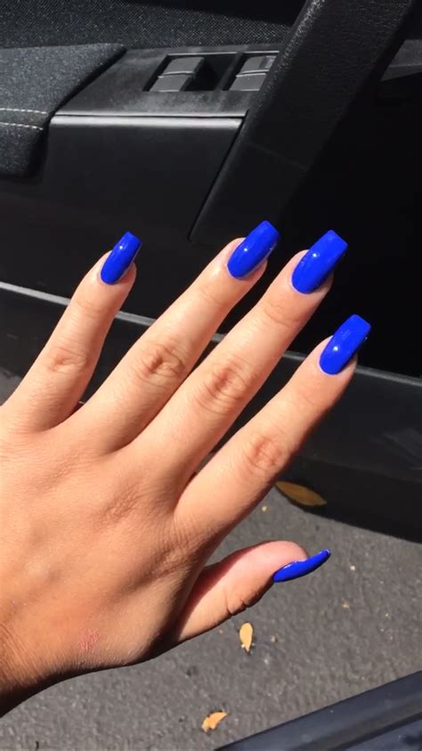 royal blue | Grad | Nails, Blue acrylic nails, Blue Nails