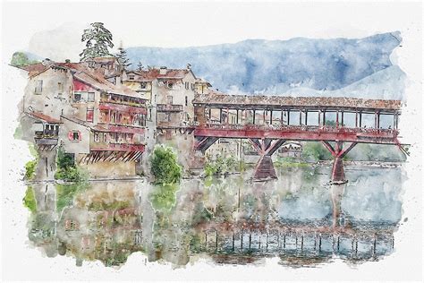 River #watercolor #sketch #river #water Digital Art by TintoDesigns - Fine Art America