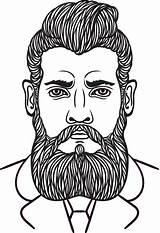 Man With Beard Coloring Page Pages sketch template