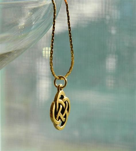 Celtic Friendship Knot Gold Plated Pendant Necklace