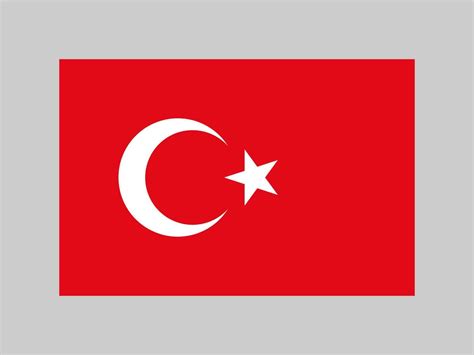 Turkey flag, official colors and proportion. Vector illustration ...