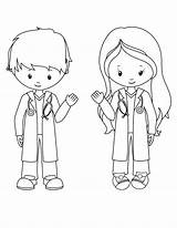 Desenhos De Médico E Enfermeira Para Colorir Imprimir  ColorirOnlineCom sketch template