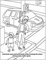 Preschool Traffic Safety Coloring Pages sketch template