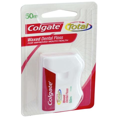 Colgate Total Waxed Dental Floss 50m | BIG W