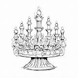 Download Black And White Candelabra Drawing Coloring Pages Online  sketch template