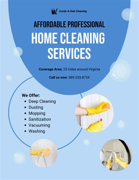 Free Cleaning Service Flyer Template Word