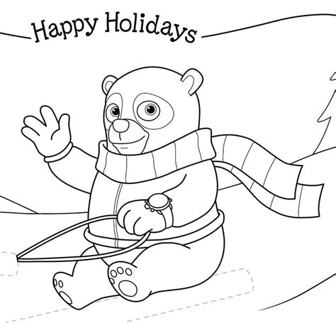 Happy Holidays with Agent Oso Coloring Page - Free Printable Coloring Pages for Kids