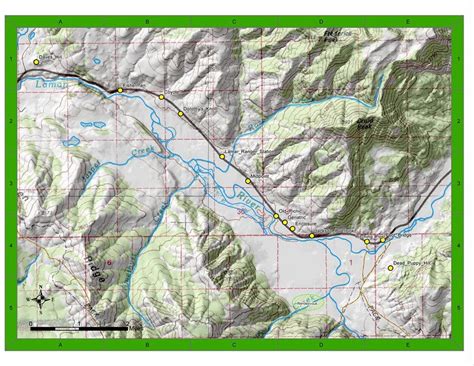 Hit Escape: Map of The Lamar Valley, Yellowstone National Park