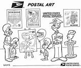 Post Office Coloring Coloring Pages sketch template