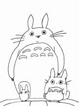 Totoro Coloring Pages Neighbor Coloringhome Printable Getcolorings  sketch template