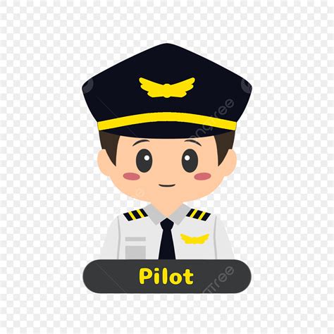 Pilot Cartoon PNG Transparent, Cute Cartoon Sticker Of A Pilot, Pilot, Profession, Cartoon PNG ...