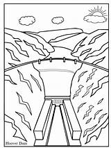 Hoover Dam Coloring Page sketch template
