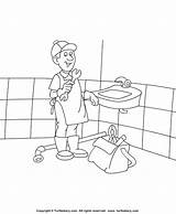 Plumber Coloring Page  Community Helpers Preschool Crafts People Who sketch template