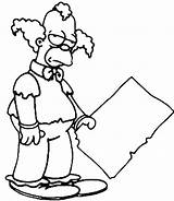 Simpsons Krusty The Clown Coloring Pages Sketch Page sketch template