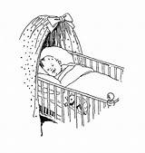 Baby Crib Coloring Pages sketch template