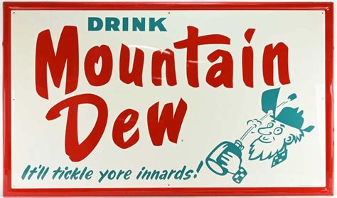 Sold Price: 1964 Mountain Dew Hillbilly Original Tin Litho NOS Sign ...