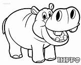 Printable Hippo Coloring Pages For Kids sketch template