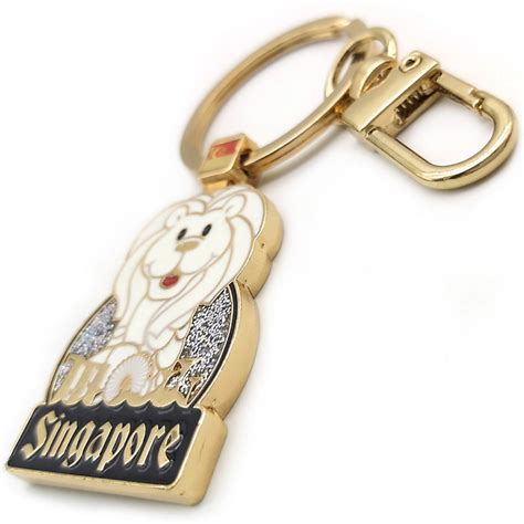 Buy SINGAPORE PREMIUM METAL KEYCHAIN - ICONIC SINGAPORE WITH MERLION Online in Singapore ...