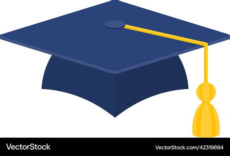 Graduation black logo university graduate cap Vector Image