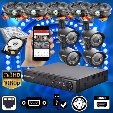 CCTV CAMERAS KIT WITH 1080P 4 CHANNELS DVR & 4 CCTV CAMERAS WITH MOBILE MONITORING – Signiftech