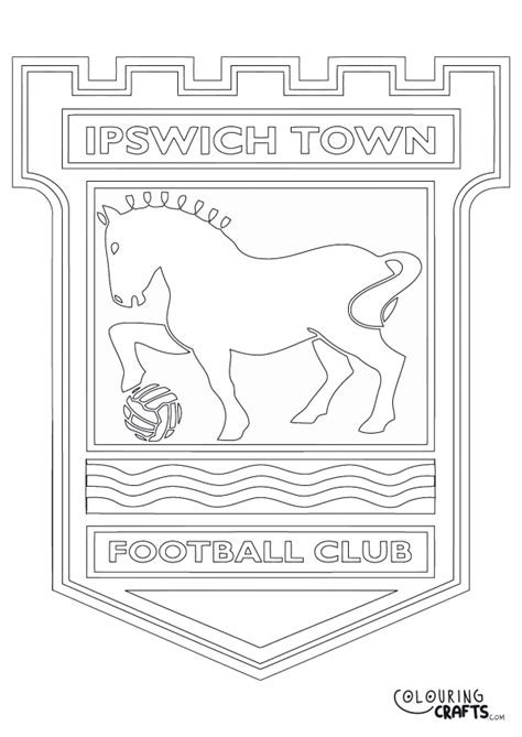 Ipswich Town Badge Printable Colouring Page - Colouring Crafts