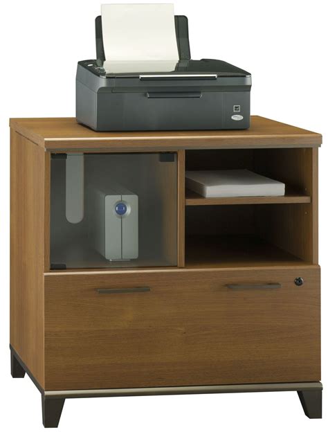 Achieve Warm Oak Lateral File/Printer Stand from Bush (PR67390) | Coleman Furniture