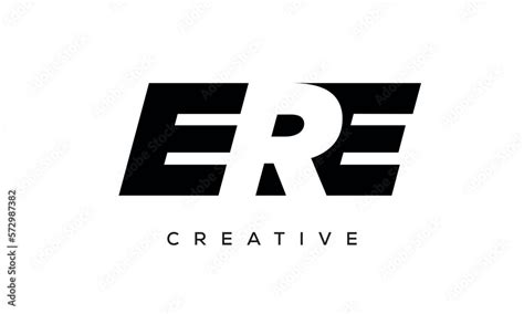 ERE letters negative space logo design. creative typography monogram vector Stock Vector | Adobe ...