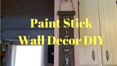 Paint Stick Wall Decor DIY - YouTube