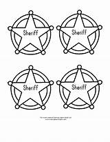 Sheriff Badge Coloring Page Pages sketch template