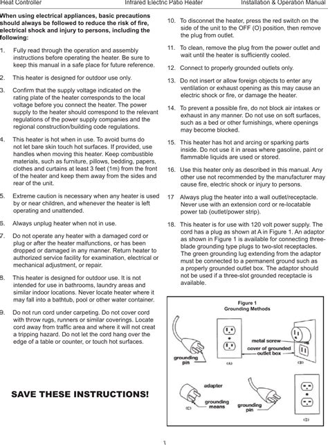 Heat Controller Outdoor Patio Heater Quick Start Guide