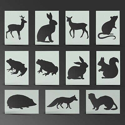 Animal Stencil Woodland Mylar Sheet Painting Wall Art Craft Airbrush 190 Micron | eBay