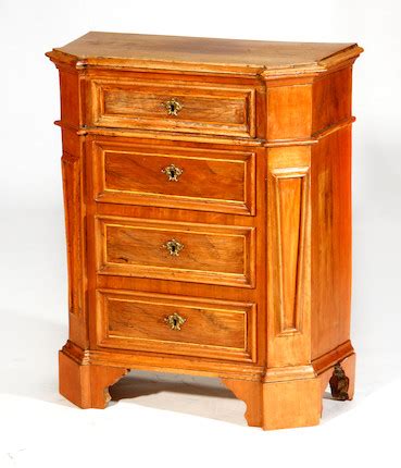 Bonhams : An Italian Baroque style walnut small chest late 19th century