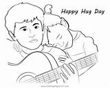 My Sweet Hugs Coloring Page For Kids  Free Hugging Day Printable sketch template