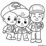 Community Helpers Coloring Page  Coloring Pagescom sketch template